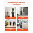 thumbnail image 5 of Set of 2 Tall Outdoor Planters 22 Inch, Large Black Planters for Indoor and Outdoor Plants, Front Porch Flower Tree Plant Pots with Modern Design, Built-In Drainage, Durable and Stylish Gardening, 5 of 10
