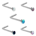 thumbnail image 2 of 2x 5 Pieces Mix Colors Crystal Nose Stud Rings d - Stainless Steel Body Jewellery Sunnimix Piercing de nariz, 2 of 8