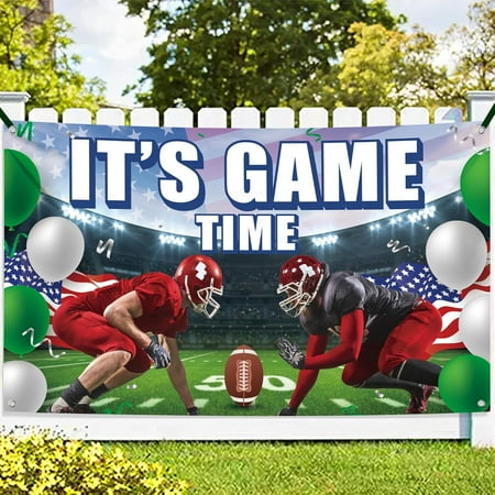 Large Football Backdrop for Party - 72x44 Inch | Football Banner, Football Party Decorations | Football Party Banner, Football Party Favors | Football Party Backdrop, Football Party Supplies
