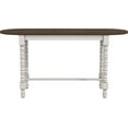 thumbnail image 2 of Vexl Drop Leaf Solid Wood Counter Height Dining Table, Dark Walnut and Antique White, 2 of 10