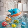 thumbnail image 3 of Juguetes Bañera Baño Para Bebes Ballena Rociadora 6pz Multicolor., 3 of 9