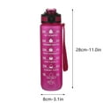 thumbnail image 6 of JunYeShi 32oz Motivational Water Bottle with Time Marker - BPA-Free Sports Water Bottle with Leakproof Lid, Wide Mouth, Fast Water Flow, Squeeze Ejection Opening, Hydration Tracker for Gym, Running, 6 of 8