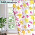 thumbnail image 4 of Yayeee Window Curtains Set of 2 for Living Room Light Filtering 63"x42", Light Pink Stars, 4 of 7