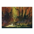 thumbnail image 1 of Fantasy Cutting Board, Enchanted World Imaginary Forest with Fastastic Image Scenery Absurd Elements, Decorative Tempered Glass Cutting and Serving Board, Small Size, Orange Brown, by Ambesonne, 1 of 1