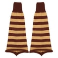 thumbnail image 1 of Autumn And Winter Horn Wide Leg Wool Knee Protector Warm Thin Leg Socks (Brown Yellow）, 1 of 4
