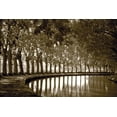 thumbnail image 2 of Anonymous 24x17 Gold Ornate Wood Framed with Double Matting Museum Art Print Titled - Tree Line at Pond, 2 of 4