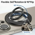 thumbnail image 3 of SYNCWIRE Upgraded Magnetic Phone Ring Holder for MagSafe, Magnetic Cell Phone Grip Stand Finger Ring Kickstand Two-Sided Magnetic Compatible with iPhone 16 Pro Max 15 14 13 12 MagSafe Accessories, 3 of 4