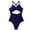 Blue, variant on WOLLED Women's One-Piece Swimsuits Soft Backless Halter Swimwear Soft Casual Swimwear Hawaii 1 Piece Travel Swimsuit