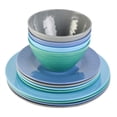 thumbnail image 3 of Juego de vajilla Gibson Home Melamine Service 4 azules 12 piezas, 3 of 9