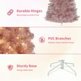 thumbnail image 3 of Prelit Christmas Tree, Rose Gold Tinsel Christmas Tree with Warm White Led Lights & Sturdy Stand, Sparkle Xmas Decorations for Homes Offices, Parties, 3 of 9