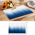 thumbnail image 6 of Blue Ombre Stripe Placemats Set of 8 Abstract Art Gradient Watercolor Place Mats Indoor Wipeable Table Mats Washable Cloth Dining Table Placemats for Kitchen Holiday Party Home Decor 13x19 Inch, 6 of 9