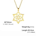 thumbnail image 7 of EUEAVAN Gold Flower of Life Pendant Stainless Steel Necklace Jewelry, 7 of 7