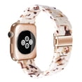 thumbnail image 3 of SEURE Resin Band Compatible with Apple Watch Band 38mm/40mm/41mm/42mm,Fashion Lightweight Replacement Strap for iWatch Series S11/10/9/8/7/6/5/4/3/2/1SE Women Men White Nougat, 3 of 7