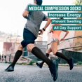 thumbnail image 2 of 3 Pairs Copper Compression Socks for Women & Men Circulation 15-20 mmhg - Better Blood Flow, Swelling, Best Support for Medical, Running, Nursing, 2 of 7