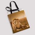 thumbnail image 2 of PKQWTM Big Male Lion Lying Grass Canvas Shoulder Bags Handbags Tote Bags Shopping Bag, 2 of 2