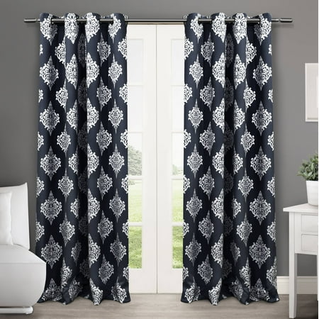 Exclusive Home Curtains 2 Pack Medallion Blackout Grommet Top Curtain Panels