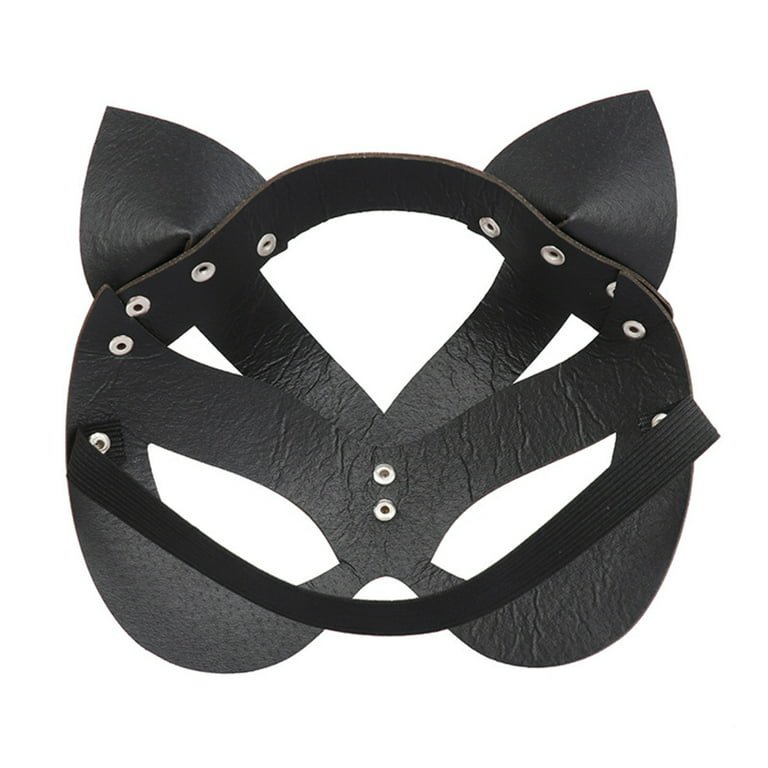 Masquerade Party Leather Mask Lovely Cat Face Mask for Night Club for  Halloween Themed Party Accessory 