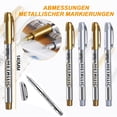 thumbnail image 2 of Gold And Silver Permanent Marker Pens - 4 Pieces Metallic Pens, 2 of 7