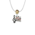 thumbnail image 2 of Delight Jewelry Silvertone Music Sheet with Hearts Mia Monkey Charm Necklace, 2 of 4