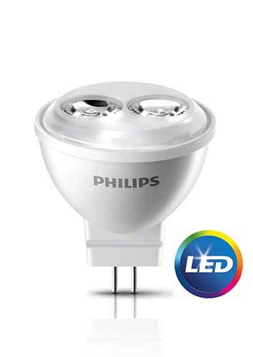 2 Philips MR11 LED Light Bulb Bright White Indoor/Outdoor Flood 20W Landscape 