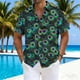 thumbnail image 1 of Blusa y camisa de manga corta con cuello vuelto para hombre, camisa de cuello abotonado con estampado de carnaval, blusa de longitud media para hombre, 1 of 7