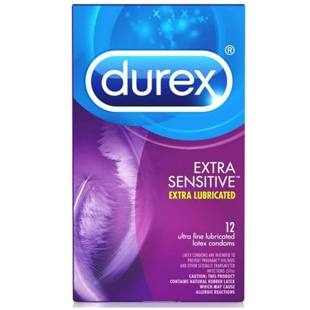 Extra Sensitive Natural Latex Condom, Ultra Fine & Extra Lubricated, 12 ct, Durex is the world's #1 condom brand trusted over 80 years By Durex