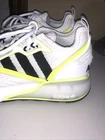 Adidas ZX 2K Boost J White & Volt Athletic Training Shoes Sz 6