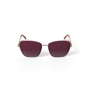 bebe Women's Rx'able Fashion Sunglasses, BBOS2000, Rose Gold, 55-16-140, with Case