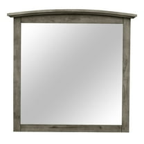 37 in. x 35 in. Classic Rectangle Framed Dresser Mirror - Gray