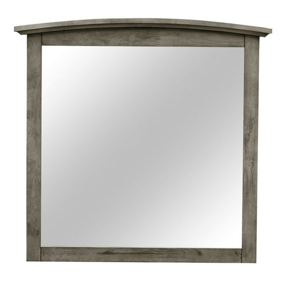 37 in. x 35 in. Classic Rectangle Framed Dresser Mirror - Gray