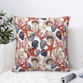 thumbnail image 4 of Fuzoiu Starfish Shell Print Square Pillow Cover,Hidden Zipper Design,Luxury Square Pillow Case, Throw Pillow,Couch Cushion-24"x24", 4 of 7