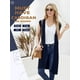 thumbnail image 3 of ZXZY Mujer Casual Sin Mangas Frente Abierto Túnica Chaleco Cárdigan Largo Tops Abrigo Azul Marino, 3 of 5