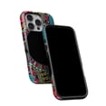 thumbnail image 5 of DesignSkinz Scratch-Resistant Hard Slim Case Compatible with iPhone 15 (Compatible with MagSafe) - Vector Colored Aztec Pattern WIth Black Connect Point, 5 of 9