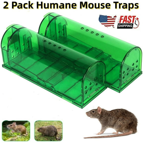 Mouse Traps, Humane Mouse Trap, Easy to Set, Mouse Catcher Quick Effective Reusable and Safe for Families -2 Pack