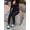 Black, variant on Women's 2-Piece Set Zip-Up Hooded Jacket and Leggings Tracksuit