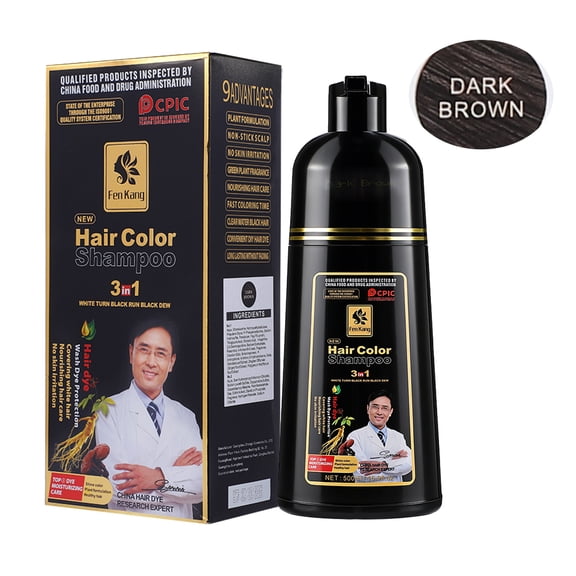 Hair Color Shampoo,Hair Dye Shampoo Coconut Oil Essence Moisturizing 500ml (Coffee)