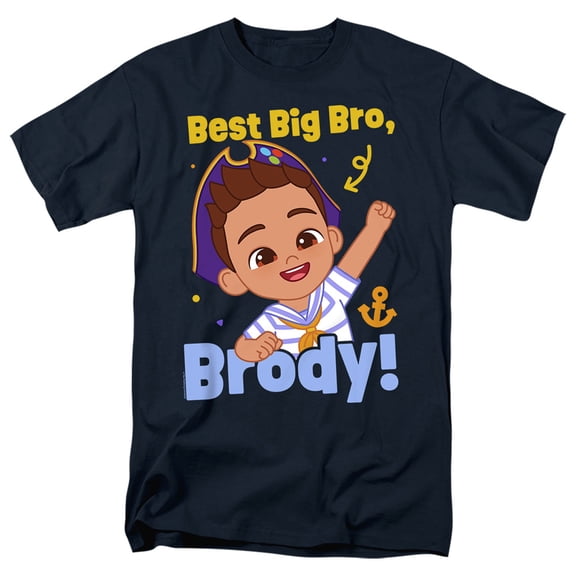 Bebefinn Best Big Bro Brody Unisex Adult T Shirt, Navy, X-Large