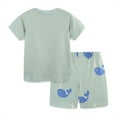 thumbnail image 3 of WIBACKER 2-7Y 100% Cotton Summer Pajamas for Toddler Boys 2 Piece Short Sleeve Sleepwear Kids Pjs Set - Whale, 3 of 6