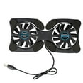 thumbnail image 1 of Wmool Foldable Low Noise USB Powered 2 Fans Cooling Pad Slim Cooler Laptop Base Stand↕, 1 of 8