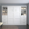 thumbnail image 2 of Atlin Designs 109" Full Wall Bed with 2 Piece 6-Drawer Storage Unit in White, 2 of 5