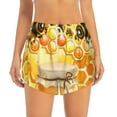 thumbnail image 2 of Goofa Honey Bee Printed Women 2 in 1 Running Shorts,Quick Dry Athletic Workout Shorts,High Waisted Athletic Shorts with Liner Pockets-Small, 2 of 9