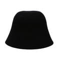 thumbnail image 4 of AJGRHE Women Cloche Bucket Hat Vintage Wool Felt Hat Winter Warm Bowler Cap Ladies Fedora Fall Bell Round Cap Black One Size, 4 of 4