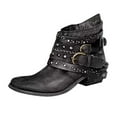 thumbnail image 3 of TAIAOJING Women Boots Zipper Heels Boots Short High Retro Fashion Breathable Boots Winter Warm Shoes, 3 of 5