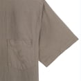 thumbnail image 4 of COEVALS Club Men's Linen Shirts Summer Beach Casual Button-down Short Sleeve Shirt Dark Khaki 04 XX-Large, 4 of 5