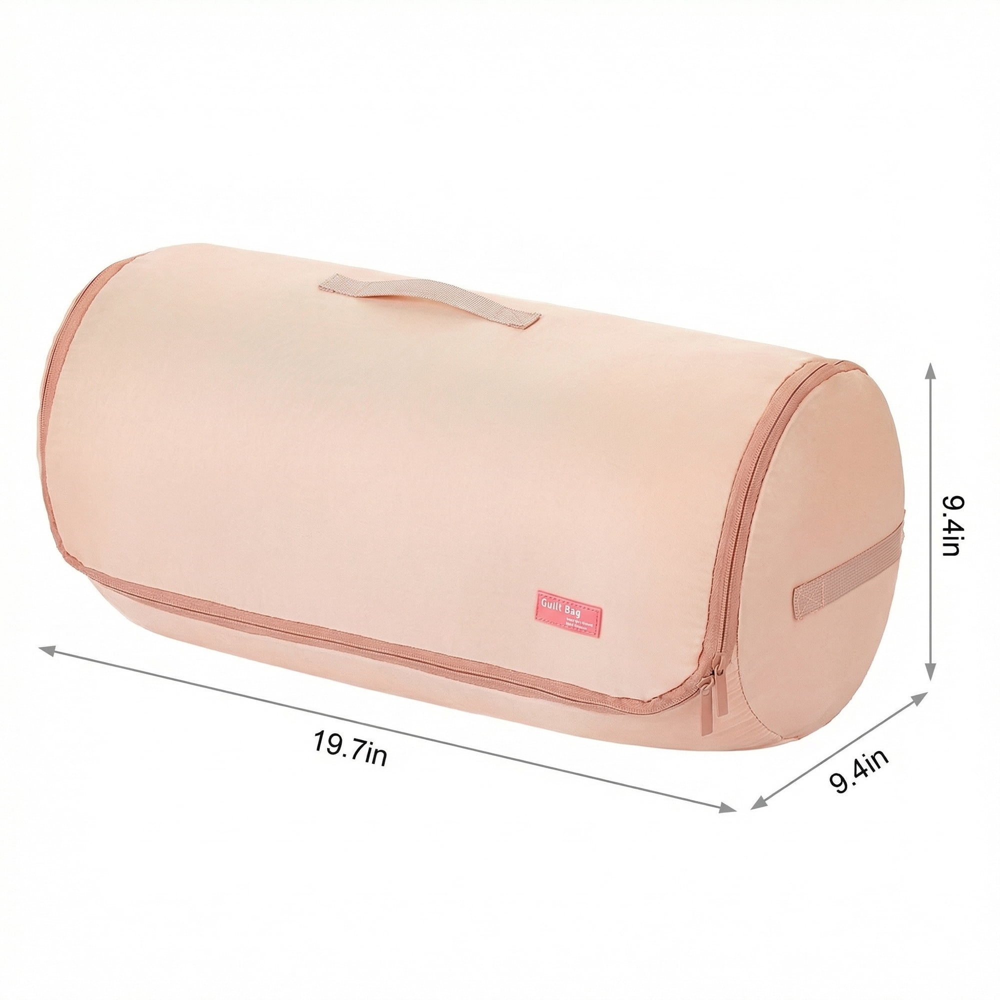 Unique Bargains Clothes Storage Expandable Cylinder Moving Bag Pink 9.4"x9.4"x19.7"
