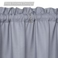 thumbnail image 3 of Yiwa Embossed Small Window Curtains, Waterproof Bathroom Curtains Window Covering Waffle Weave Short Kitchen Curtains, Grey, 30"x36", Set of 2, 3 of 6