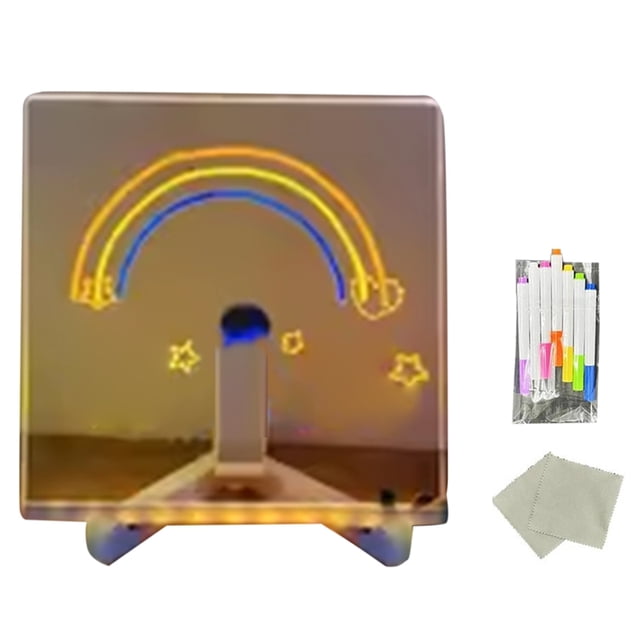 Tablero de notas LED con flores 2025 Pizarra de dibujo LED brillante M
