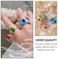 thumbnail image 4 of MasteelfCA 9pcs Stylish Acrylic Rings Unique Gemstone Decor Rings Colorful Acrylic Rings, 4 of 8