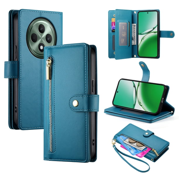 Funda de cartera GANGXUN para OPPO Reno 12F - Diseño de cuero premium, 9 ranuras para tarjetas