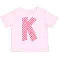 thumbnail image 3 of Inktastic Pink and White Polka Dots Letter K Boys or Girls Toddler T-Shirt, 3 of 5